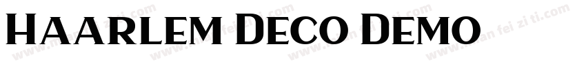 Haarlem Deco Demo字体转换